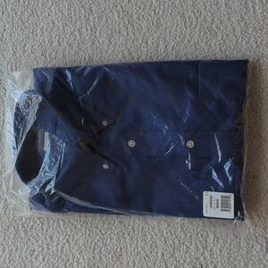 NWT Van Heusen Regular Fit English Blue Collared Button Down Dress Shirt